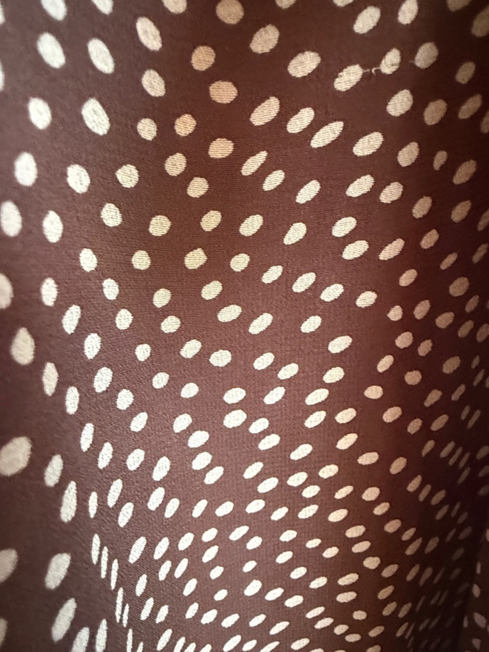 Sleeveless Brown Polka Dot Tie-Waist Maxi Dress - Picture 9 of 9
